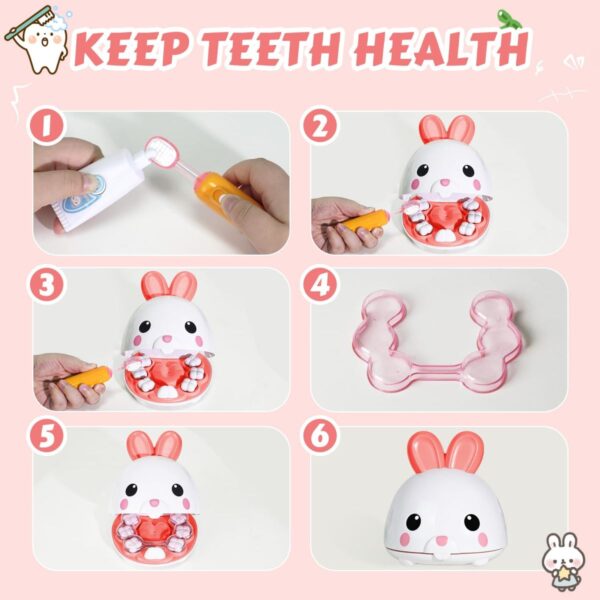 Custom Toy Manufacturer Children Pretend Play Juguetes De Doctor Plastic Pet Dentist Rabbit Play Doctor Toy Set for Kids - Image 5