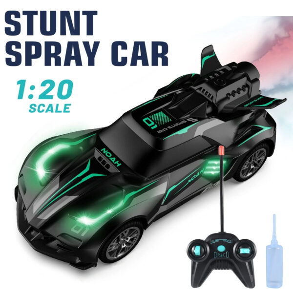 B2B Toy Supplier 2.4G 1: 20 Radio Control Spraying Stunt Drift Racing Spray Remote Control Toy Car RC Stunt Car with Light - Image 2