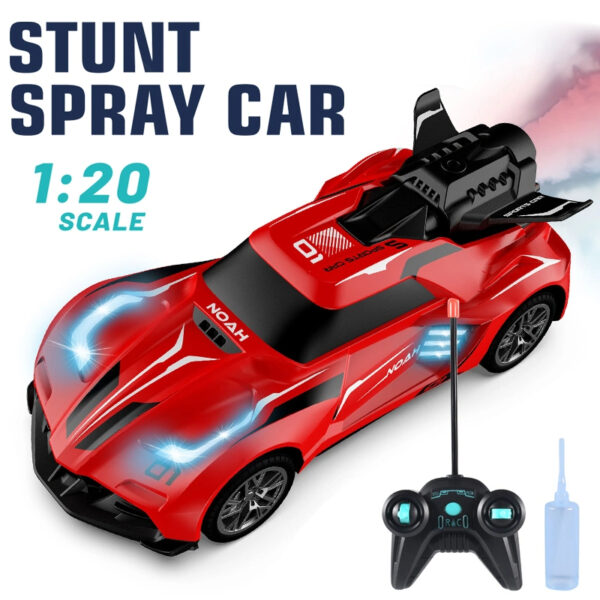 B2B Toy Supplier 2.4G 1: 20 Radio Control Spraying Stunt Drift Racing Spray Remote Control Toy Car RC Stunt Car with Light - Image 4