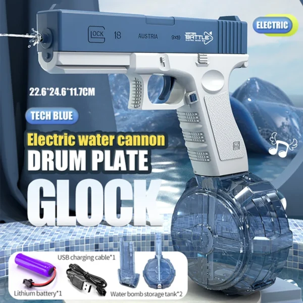 Kids Outdoor Toys Water Guns Outdoor Fully Automatic Continuous Shoot Electric Water Gun Toys - 画像 3