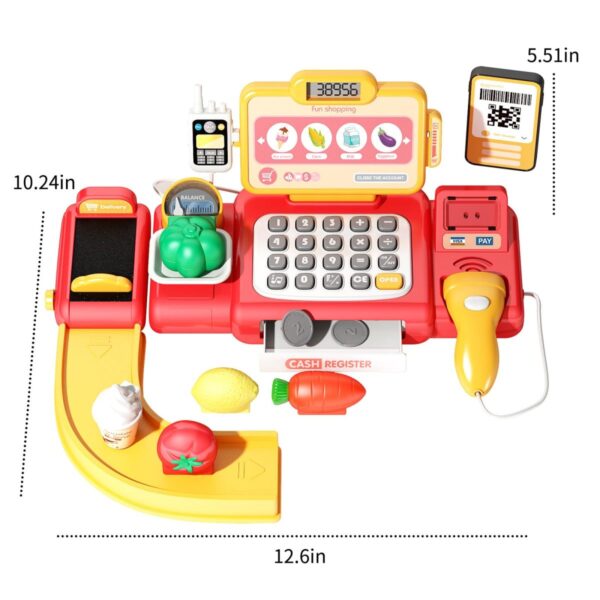 Custom 36PCS Kids Home Supermarket Toy Preschool Pretend Play Play Cash Register Machine Toy Set - Изображение 2