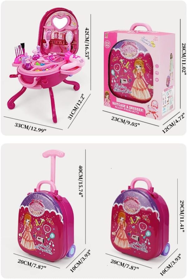 Wholesale Low Price Children Dressing Table Toy Gift Girl Kindergarten Suitcase Cosmetic Box Set Toys - 图片 4