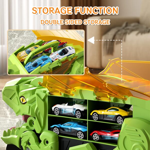 Wholesale Dinosaur Eating Cars Toy Truck Transport Carrier Car Dinosaur Truck Friction Toy Vehicle for Kids - 画像 3