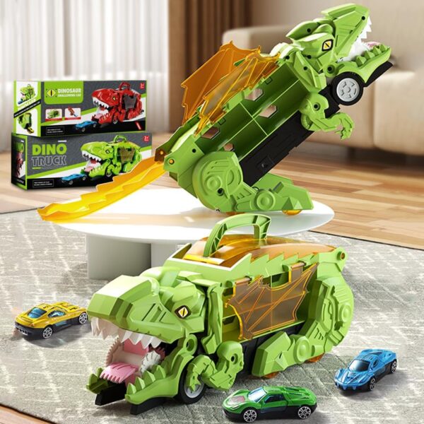 Wholesale Dinosaur Eating Cars Toy Truck Transport Carrier Car Dinosaur Truck Friction Toy Vehicle for Kids - 画像 4