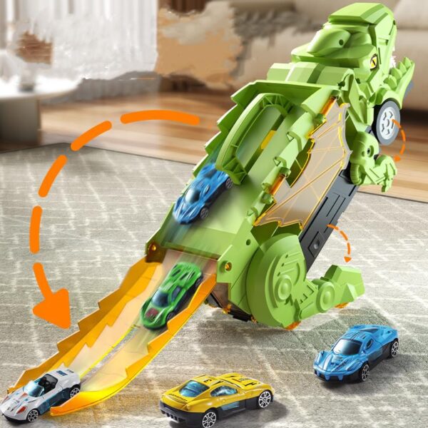 Wholesale Dinosaur Eating Cars Toy Truck Transport Carrier Car Dinosaur Truck Friction Toy Vehicle for Kids - 画像 5