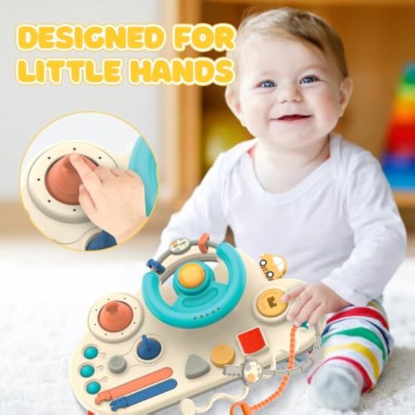 Educational Multi-functional Baby Sensory Toys Kids Busy Board Steering Wheel Gaming Montessori Toys - Image 5