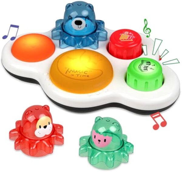 OEM Toys China Drum Toy Infant Early Education Musical Instrument Electric Baby Musical Light Up Toys Drum Gear