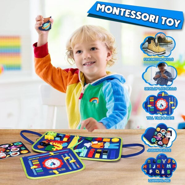 Wholesale Montessori Toys Toddler Activities Board Kids Sensory Board Dinosaur Busy Board Montessori Toy - Изображение 4