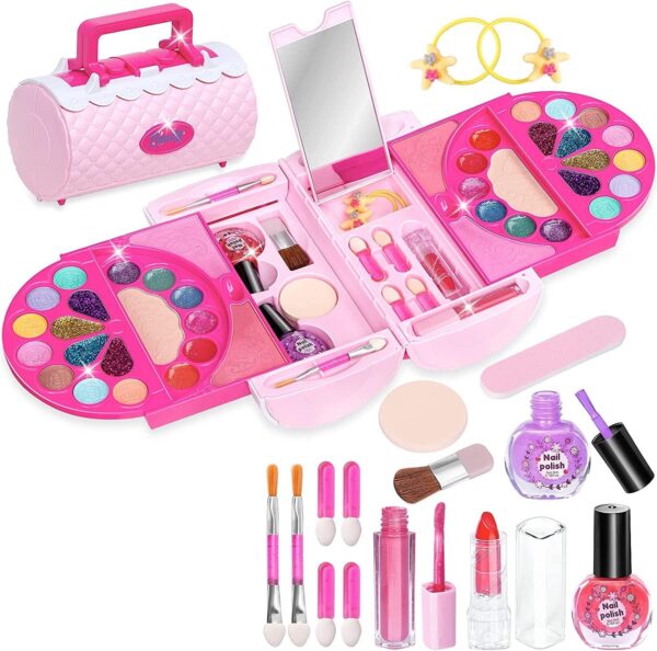 Girl Toys Children's Beauty Fashion Play Girls DIY Make Up Game Kit Case Kids Cosmetics Kids Makeup Set