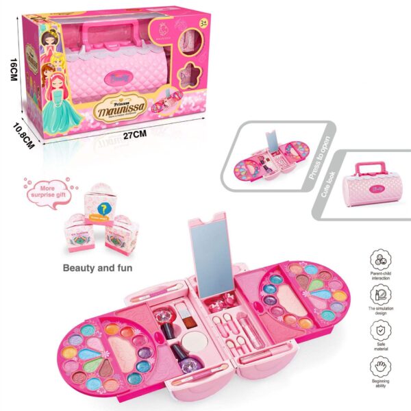 Girl Toys Children's Beauty Fashion Play Girls DIY Make Up Game Kit Case Kids Cosmetics Kids Makeup Set - 画像 4