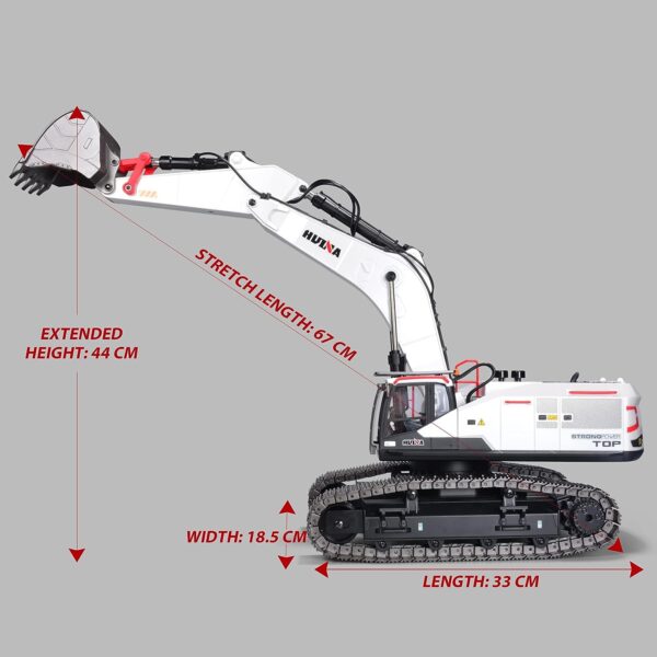 Toy Supplier China 1:14 Remote Control Model Full Metal Hydraulic Set Huina 1594 Rc Excavator Toy - Image 4