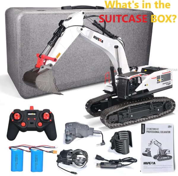 Toy Supplier China 1:14 Remote Control Model Full Metal Hydraulic Set Huina 1594 Rc Excavator Toy - Image 6