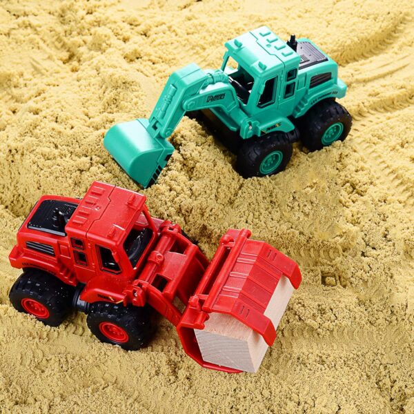 Toy Cars Colorful 4 Pack Friction Powered Construction Truck Toys Vehicles Construction Toys - 画像 3