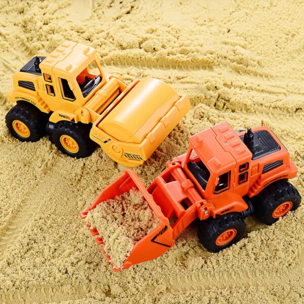 Toy Cars Colorful 4 Pack Friction Powered Construction Truck Toys Vehicles Construction Toys - 画像 4