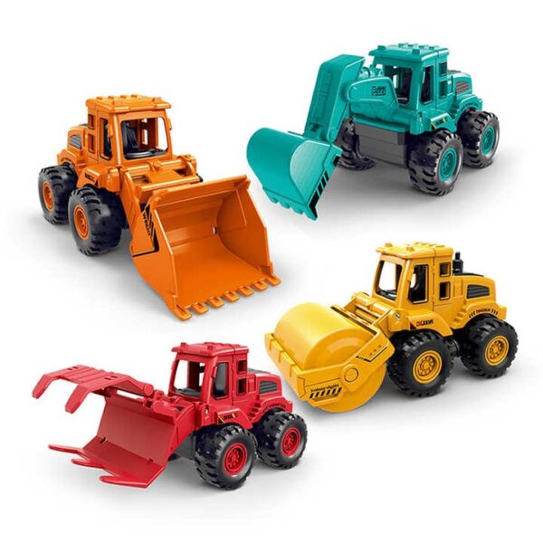 Toy Cars Colorful 4 Pack Friction Powered Construction Truck Toys Vehicles Construction Toys - 画像 6