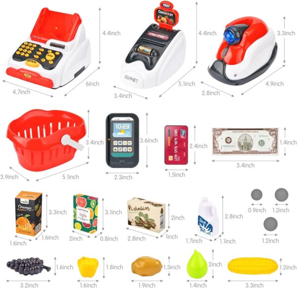 Wholesale Pretend Play Money Supermarket Interactive Play Cash Register Toy - Imagem 2