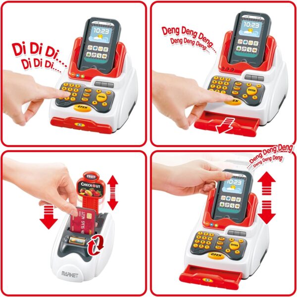 Wholesale Pretend Play Money Supermarket Interactive Play Cash Register Toy - Imagem 3