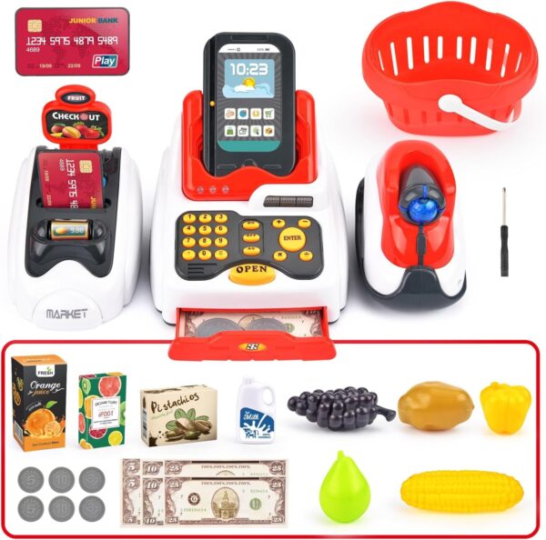 Wholesale Pretend Play Money Supermarket Interactive Play Cash Register Toy - Imagem 6