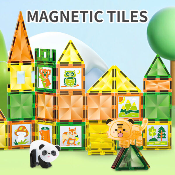 Kids Magnetic Tiles Color Glue Painting Building Blocks DIY Toys Art Creative Sets Magnetic Tiles - Изображение 2