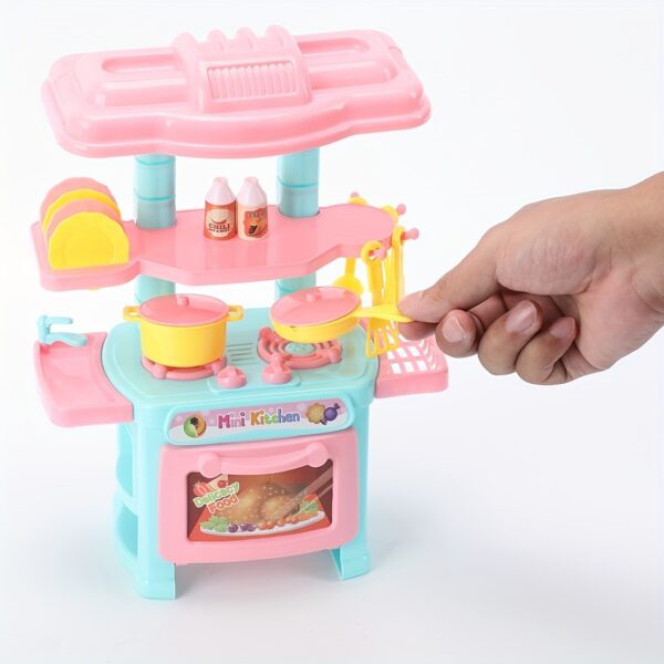 Mini Role Play Pretend Play Toys Small Appliances Portable Food Toys Real Cooking Kitchen Toys Set for Kids