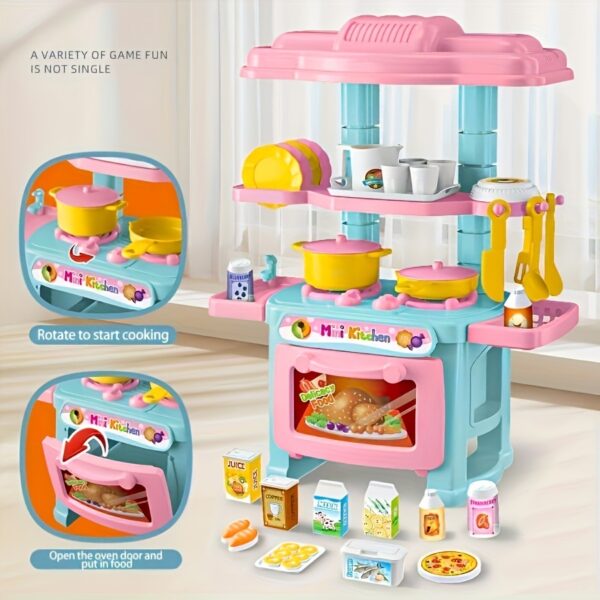 Mini Role Play Pretend Play Toys Small Appliances Portable Food Toys Real Cooking Kitchen Toys Set for Kids - 图片 6