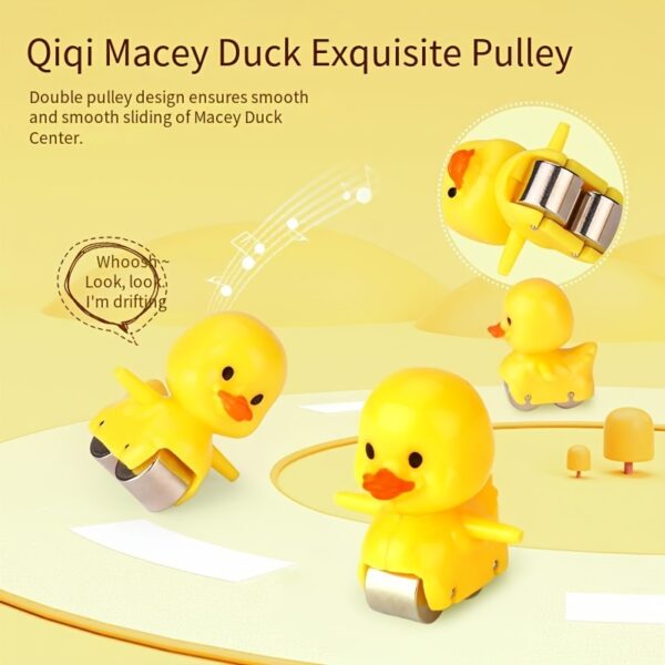 Cute Duckling Light Music Early Education Toy Track Slide Toy Little Duck Electric Climbing Stairs Toy - 영상 6