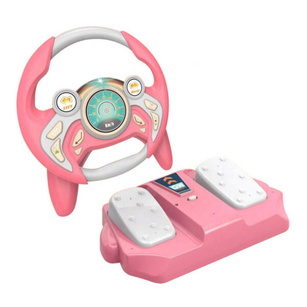 Hot Sale Learning Educational Toys Pretend Play Electric Steering Driving Wheel Sound Light Education Kids Toy