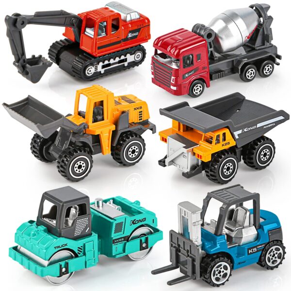 Alloy Metal 1/64 Scale Construction Toys Vehicles Engineering Excavators Dozer Diecast Toys