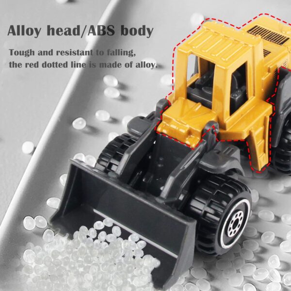 Alloy Metal 1/64 Scale Construction Toys Vehicles Engineering Excavators Dozer Diecast Toys - Image 3