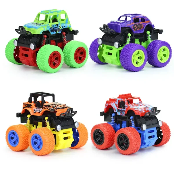 Children's Inertial Four-Wheel Drive Off-road Vehicle Stunt Rolling 4WD Toys Car Friction Toy Vehicle - Imagem 2