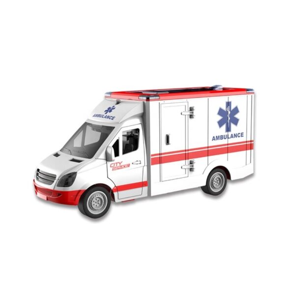 Hot Sale Kid 1:16 Inertial Friction Toy Ambulance Sound Medical Ambulance Rescue Vehicle Toys - Изображение 2