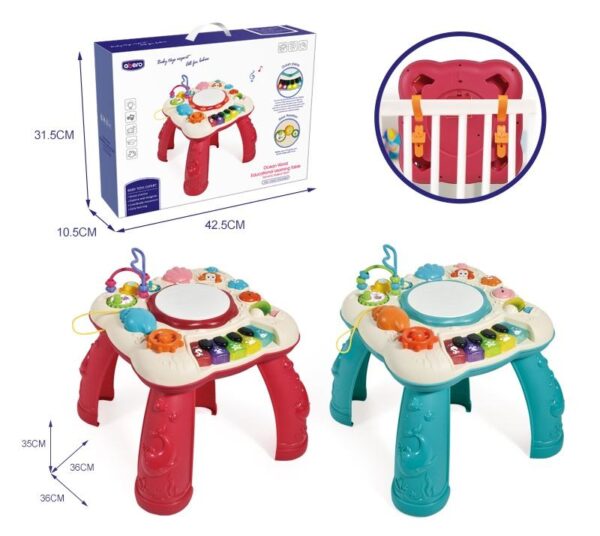 Educational Toy Baby Table Chair Educational Musical Drum Baby Study Table Toys Piano Music Instrument Learning Table Toys - Image 4