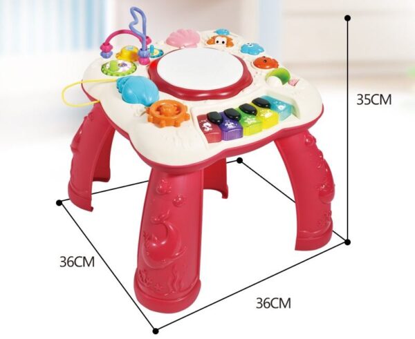 Educational Toy Baby Table Chair Educational Musical Drum Baby Study Table Toys Piano Music Instrument Learning Table Toys - Image 6