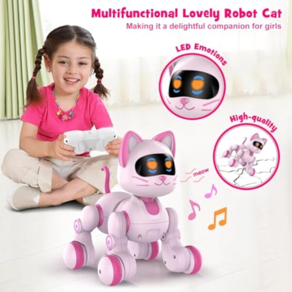 Kids Educational Rechargeable Electric Dancing Interactive Programable Intelligent Remote Control Robot Cat - Image 2