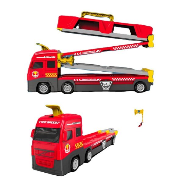 Plastic Transport Car Carrier Truck Toys Mega Hauler Truck with Ejection Race Track - Imagen 6