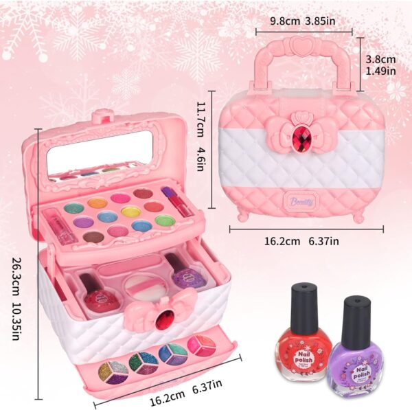 Little Girls Makeup Kit Baby Kids Makeup Box Kit Set Toys for Girls 8years - Изображение 2