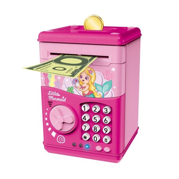 Girl Toys Novelty Kids Safe Plastic Paper Money Saving Boxes Digital Password Electronic Atm Piggy Bank