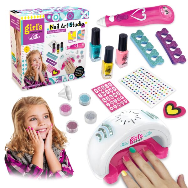 Wholesale Pretend Play Kids Nail Polishing Game Beauty Nail Machine Kids Makeup Sets Toy