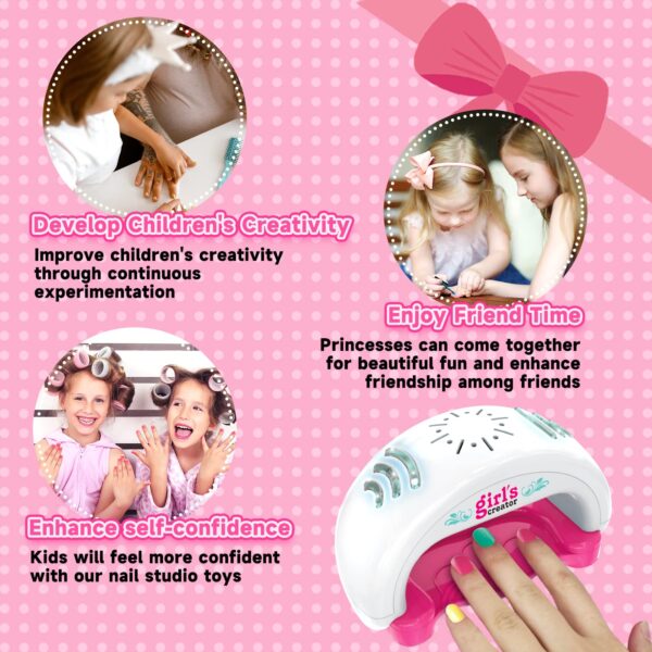 Wholesale Pretend Play Kids Nail Polishing Game Beauty Nail Machine Kids Makeup Sets Toy - Imagem 3