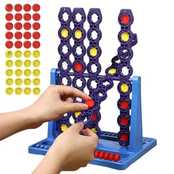 Wholesale Educational Toy Board Game Matching Chess Connect 4 Spin Game for Family