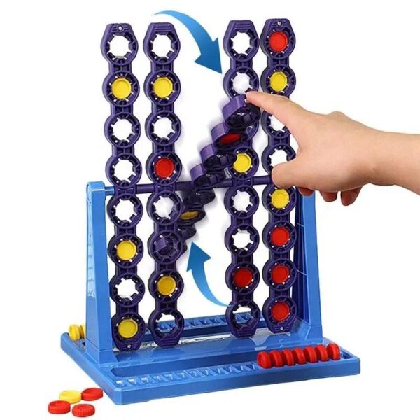 Wholesale Educational Toy Board Game Matching Chess Connect 4 Spin Game for Family - Imagem 2