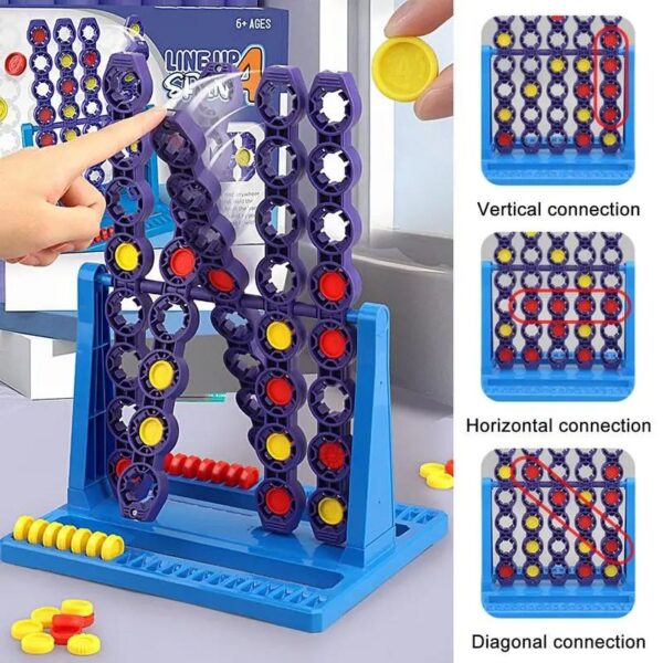 Wholesale Educational Toy Board Game Matching Chess Connect 4 Spin Game for Family - Imagem 4