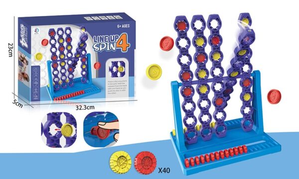 Wholesale Educational Toy Board Game Matching Chess Connect 4 Spin Game for Family - Imagem 6