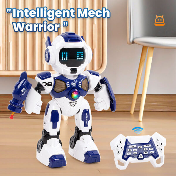 Intelligent Robot Shooting Walking Programmable Smart Cute Robot Cartoon Toy LED Lights Educational RC Robots - Image 2