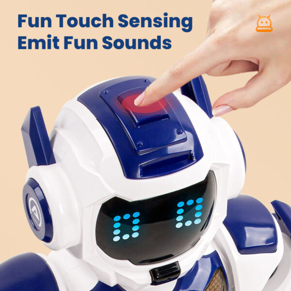 Intelligent Robot Shooting Walking Programmable Smart Cute Robot Cartoon Toy LED Lights Educational RC Robots - Image 5