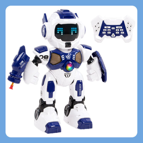 Intelligent Robot Shooting Walking Programmable Smart Cute Robot Cartoon Toy LED Lights Educational RC Robots - Image 6