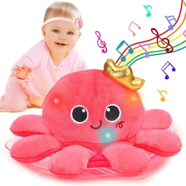 Pulpos Juguetes Toddler Octopus Plush Crawling Octopus Toy with Music Led Lights