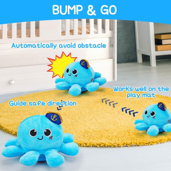 Pulpos Juguetes Toddler Octopus Plush Crawling Octopus Toy with Music Led Lights - 영상 3