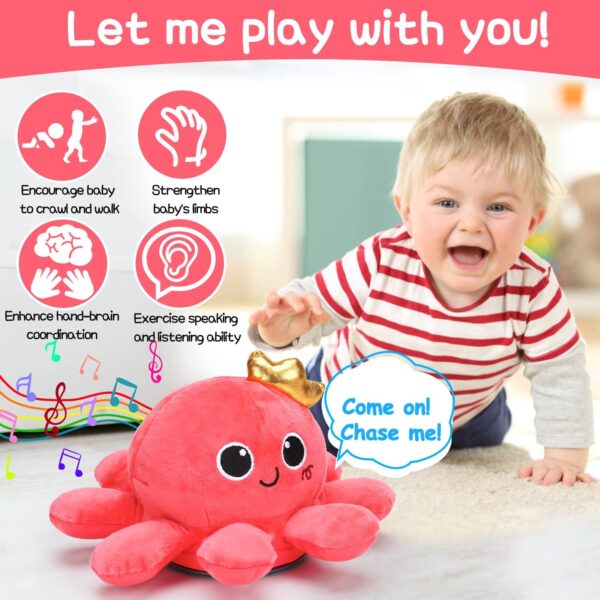 Pulpos Juguetes Toddler Octopus Plush Crawling Octopus Toy with Music Led Lights - 영상 4