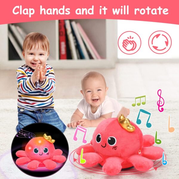 Pulpos Juguetes Toddler Octopus Plush Crawling Octopus Toy with Music Led Lights - 영상 5